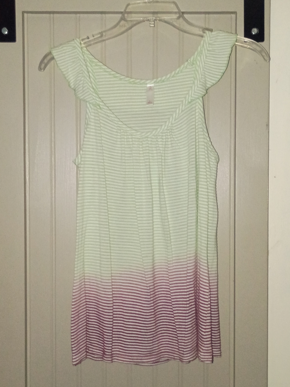 4/$20 Xhilaration Mint Green to Soft Pink Striped Ombre Tank